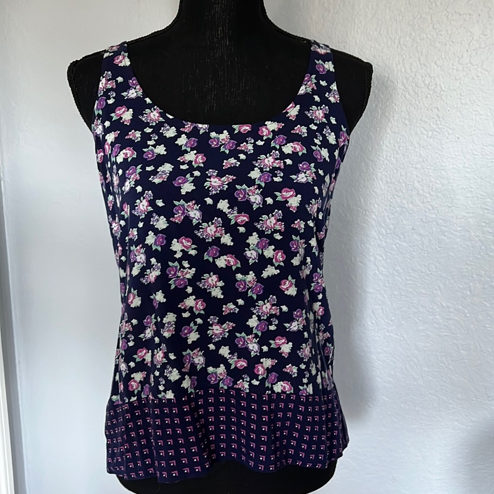 Gap Floral Navy Blouse